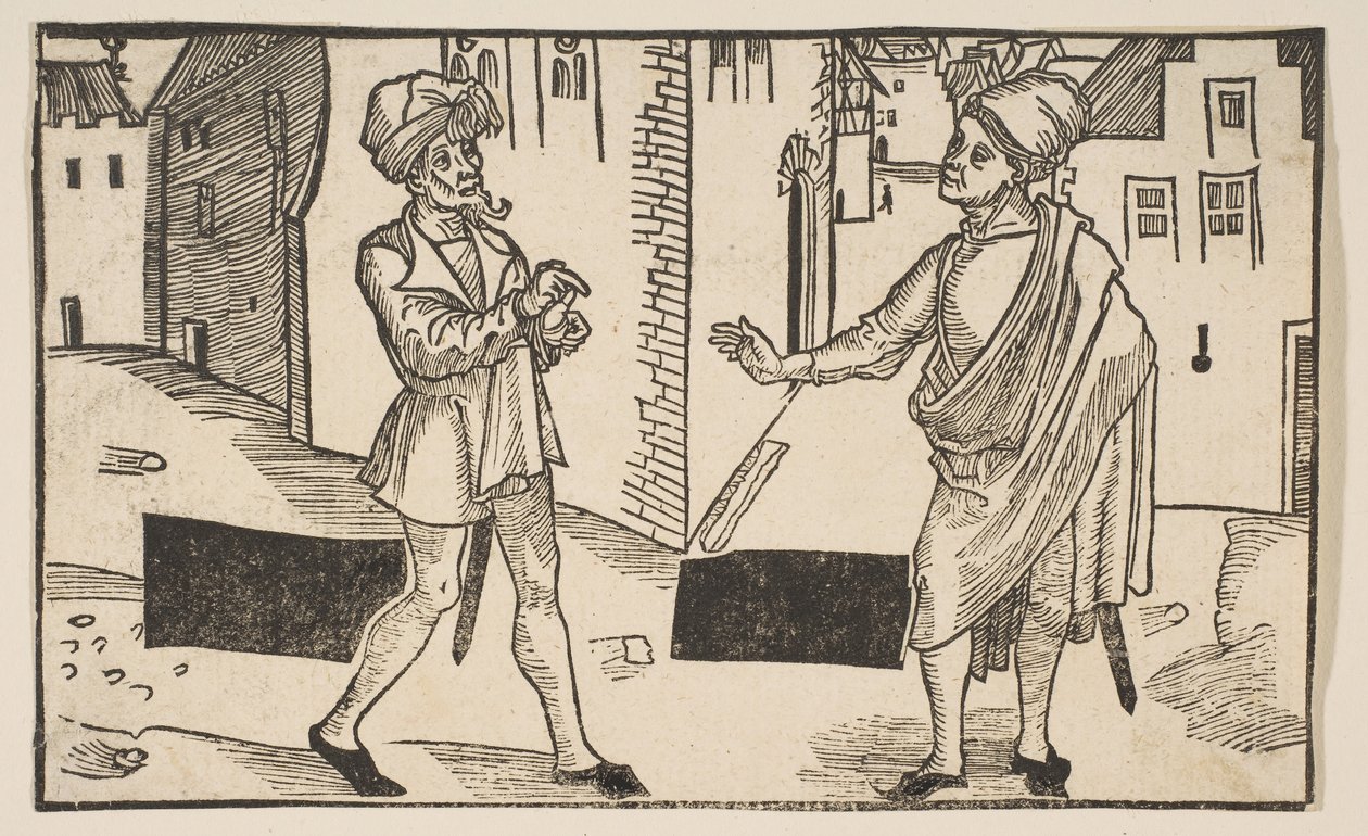 Hecyra, z Komedii Terence, przedruk z XIX wieku. autorstwa Albrecht Dürer
