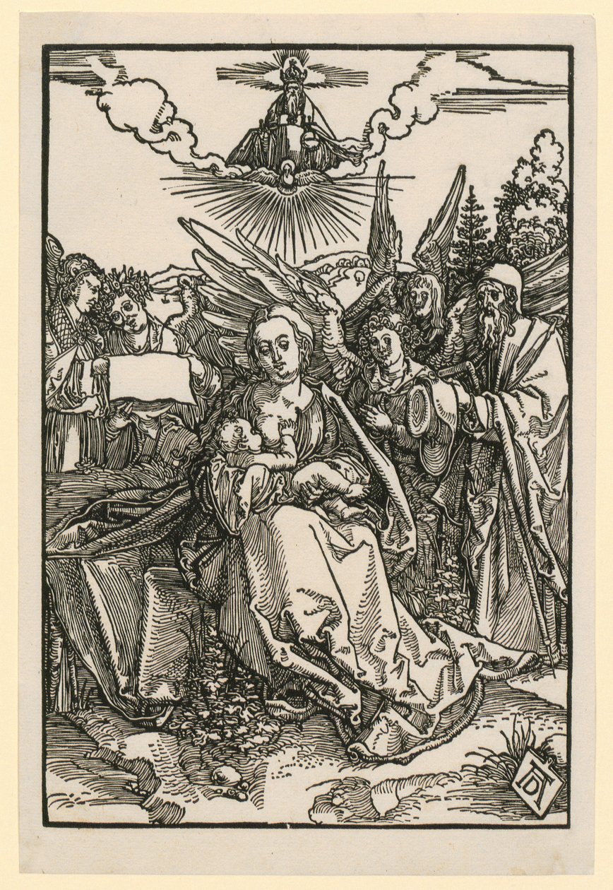Święta Rodzina z pięcioma aniołami autorstwa Albrecht Dürer
