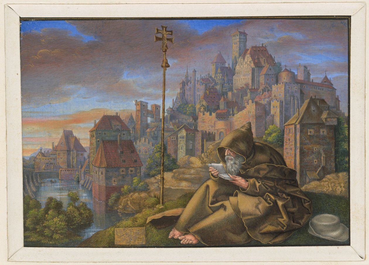 Święty Antoni czytający autorstwa Albrecht Dürer