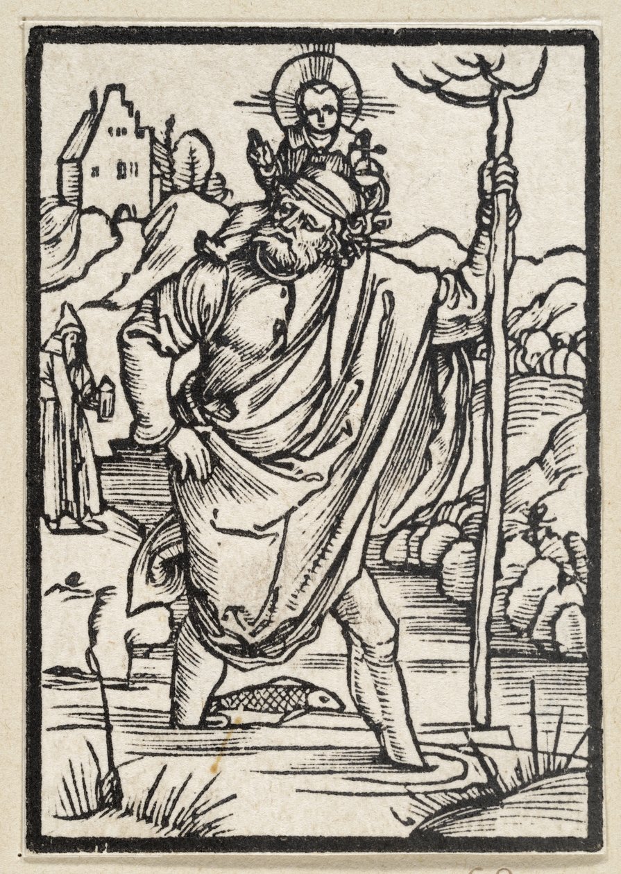 Święty Krzysztof (63 sceny religijne) autorstwa Albrecht Dürer