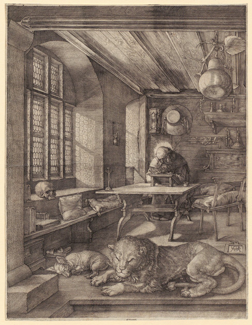 Święty Hieronim w gablocie autorstwa Albrecht Dürer