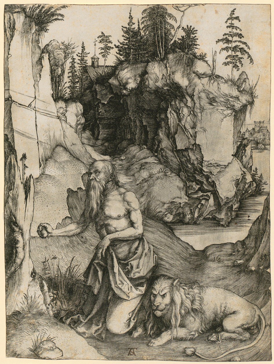 Święty Hieronim na pustyni autorstwa Albrecht Dürer