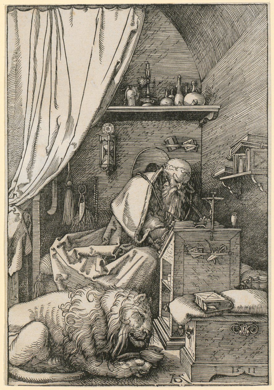 Święty Hieronim w celi autorstwa Albrecht Dürer