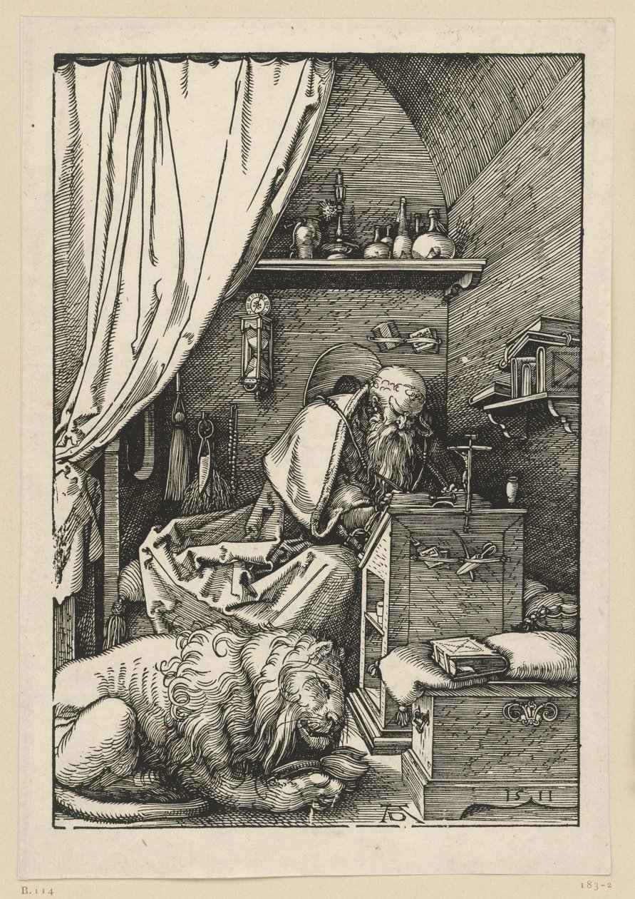 Święty Hieronim w swojej celi autorstwa Albrecht Dürer
