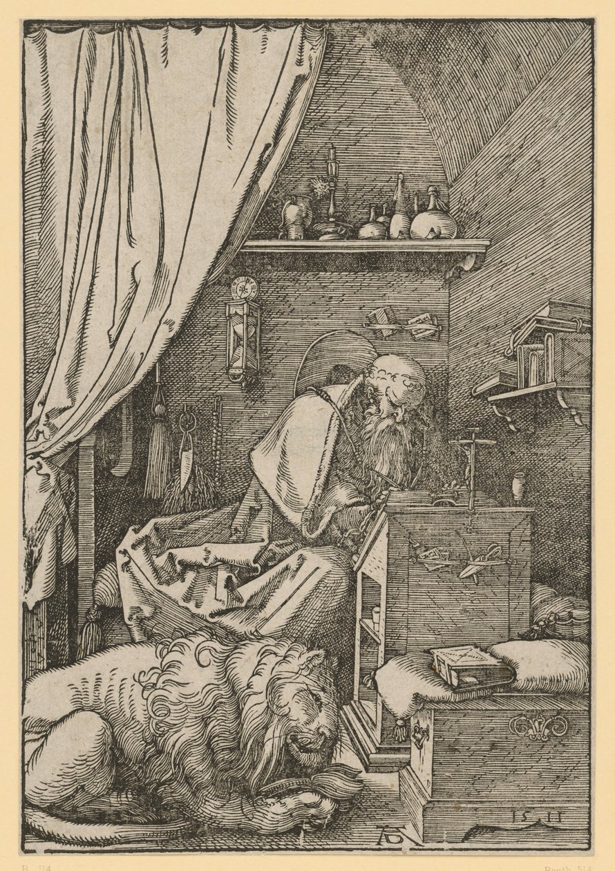 Święty Hieronim w swojej celi autorstwa Albrecht Dürer