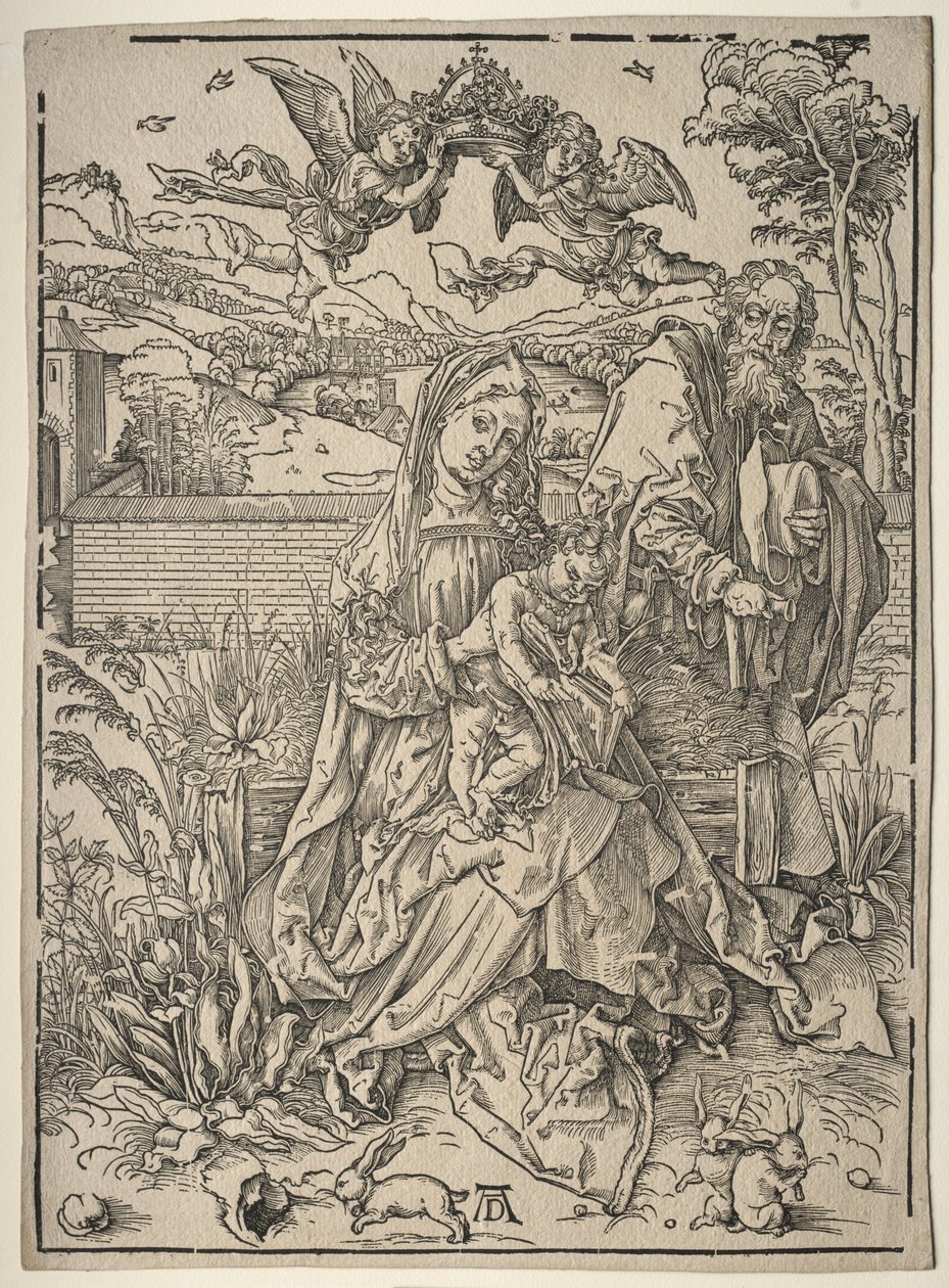 Święta Rodzina z Trzema Zającami autorstwa Albrecht Dürer