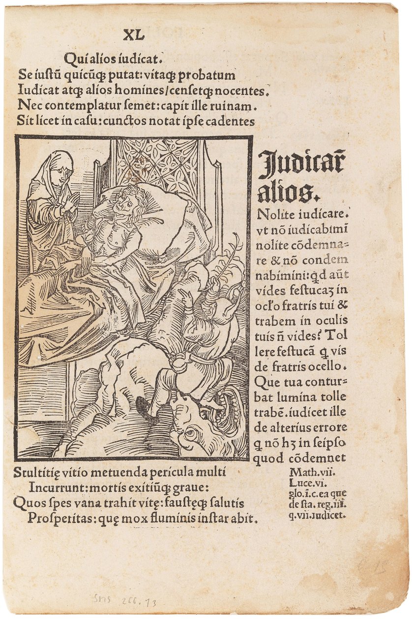 Ilustracja do książki Sebastiana Branta Statek głupców, 1494. autorstwa Albrecht Dürer