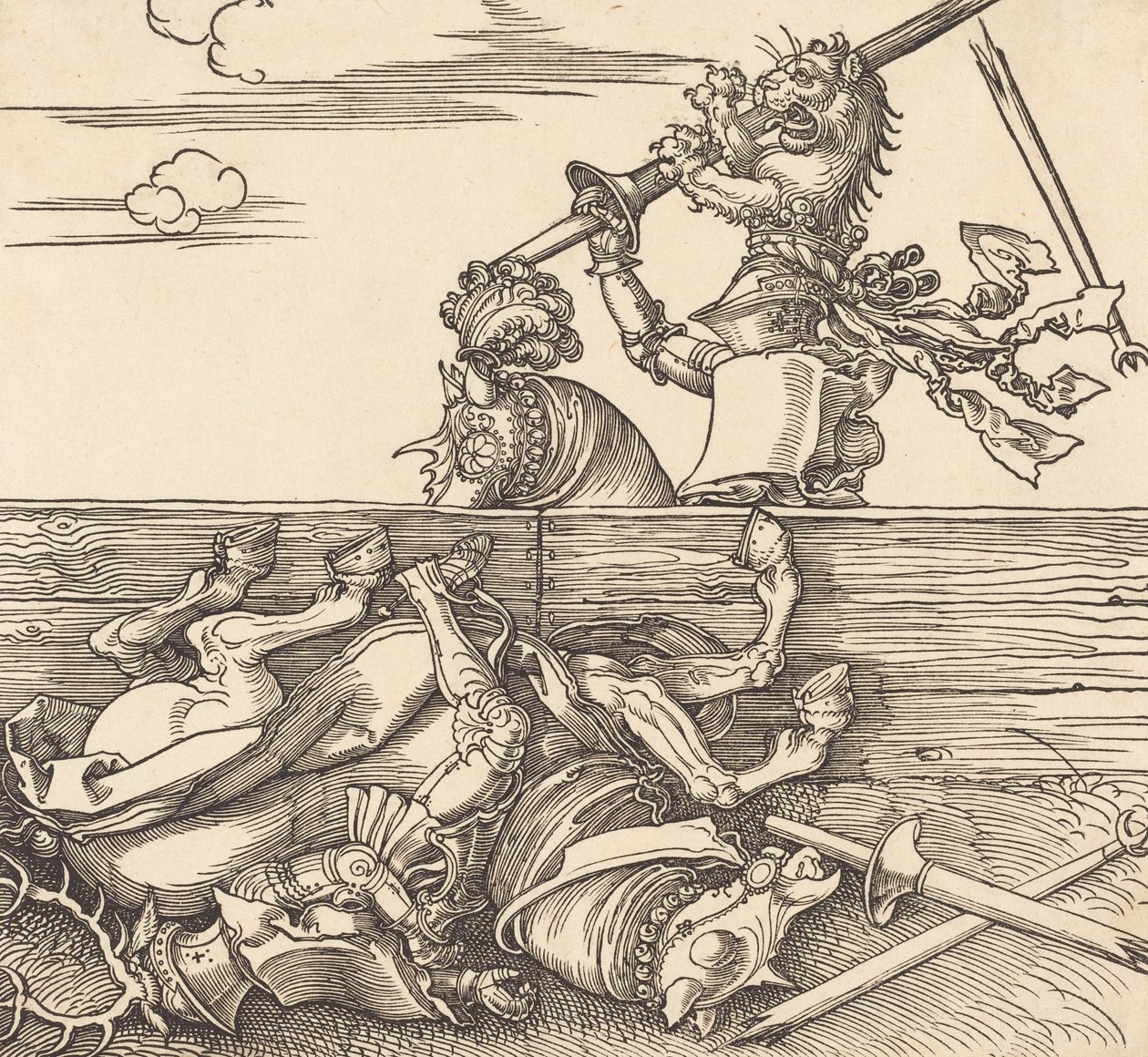 Potyczki włoskie, ok. 1516. autorstwa Albrecht Dürer