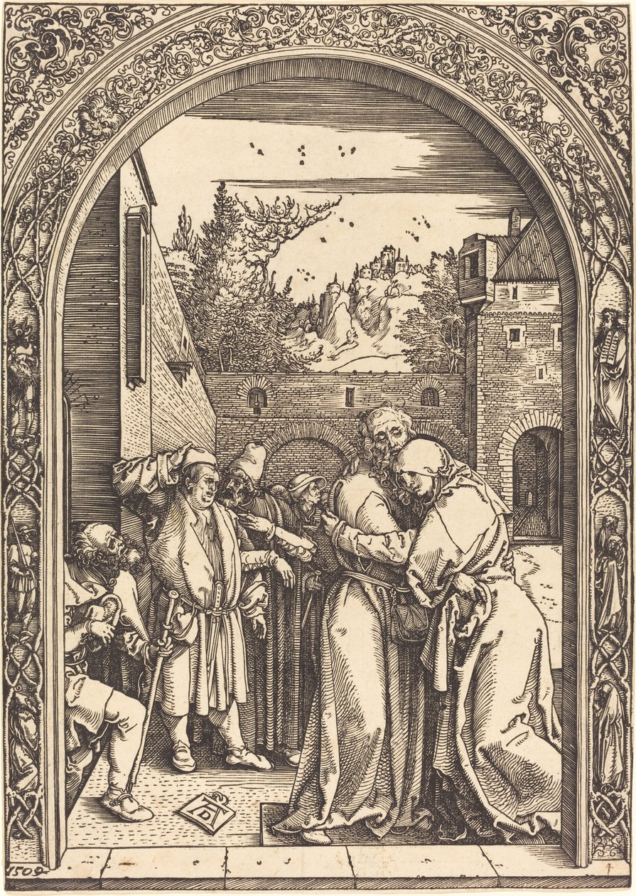 Joachim i Anna przy Złotej Bramie autorstwa Albrecht Dürer