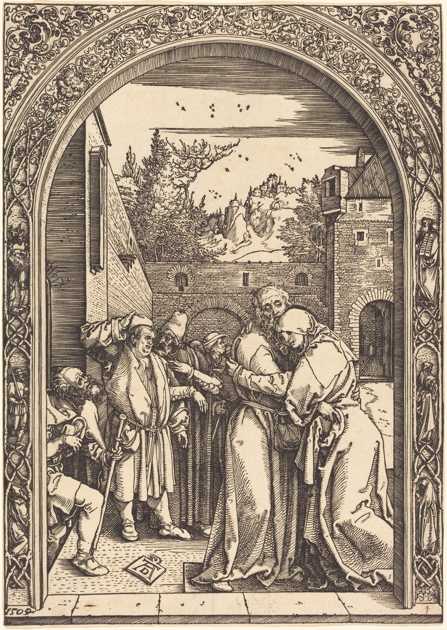 Joachim i Anna przy Złotej Bramie autorstwa Albrecht Dürer