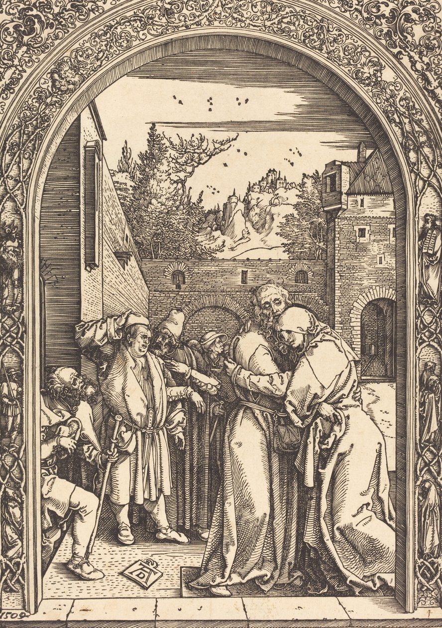 Joachim i Anna przy Złotej Bramie, 1504. autorstwa Albrecht Dürer
