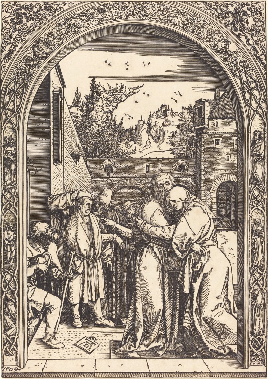Joachim i Anna przy Złotej Bramie, 1504. autorstwa Albrecht Dürer