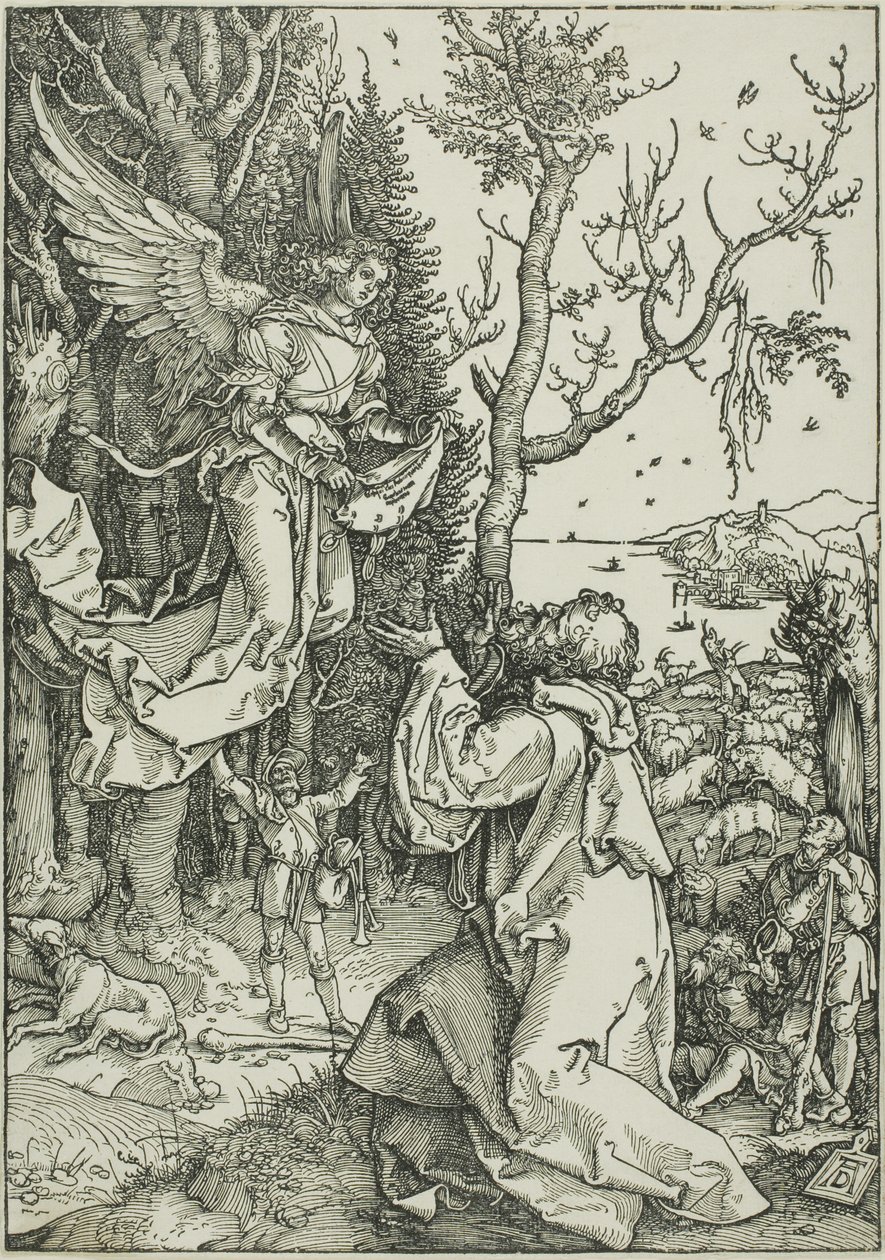 Joachim i Anioł, z Życia Dziewicy autorstwa Albrecht Dürer