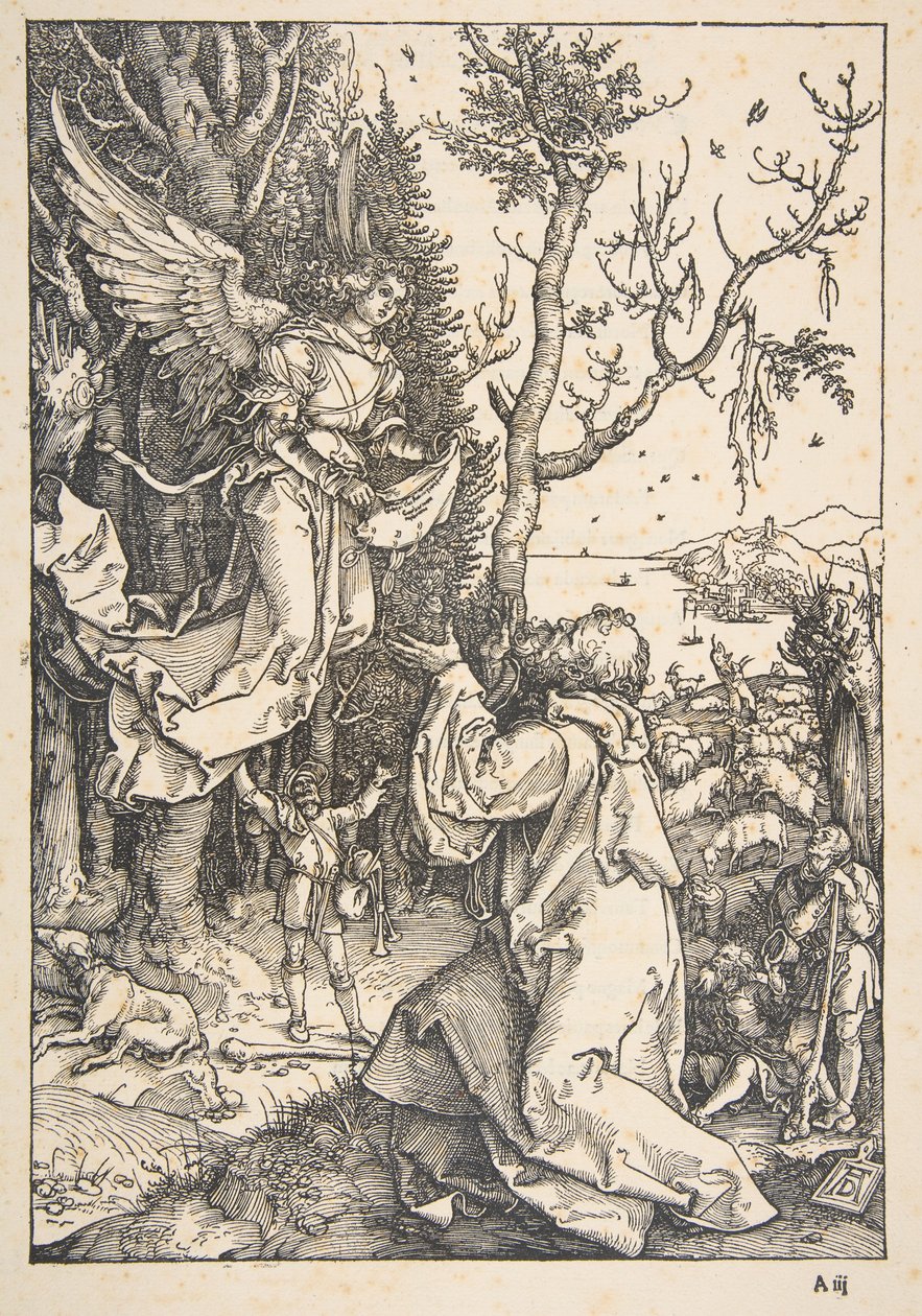 Joachim i anioł, z „Życia Marii Panny” autorstwa Albrecht Dürer