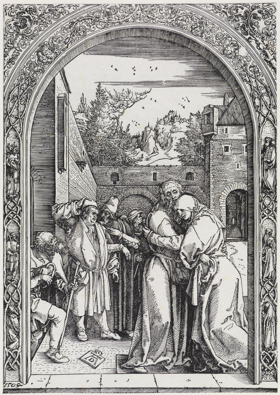 Joachim i Anna pod Złotą Bramą autorstwa Albrecht Dürer