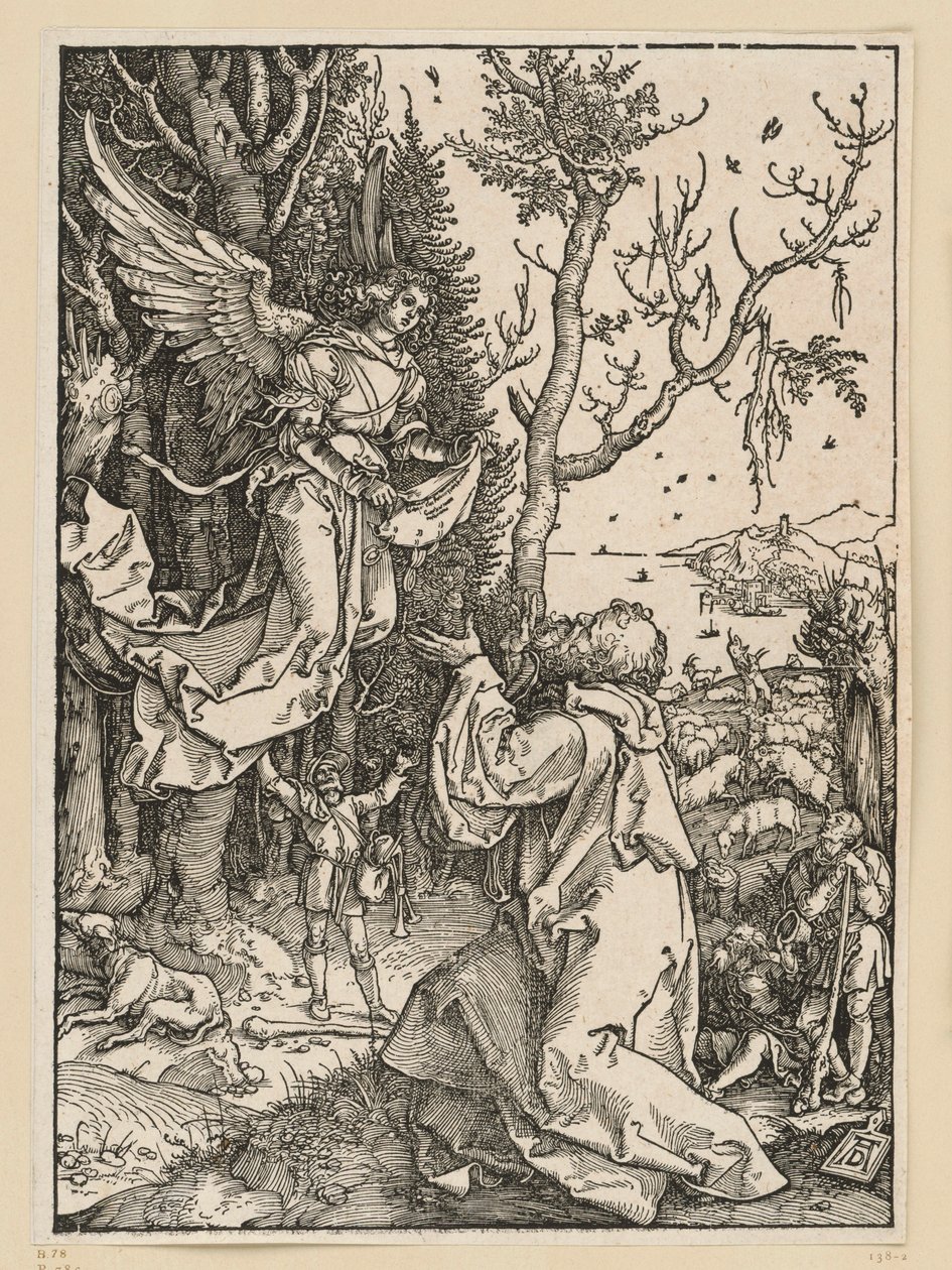 Joachim i anioł (Życie Marii) autorstwa Albrecht Dürer