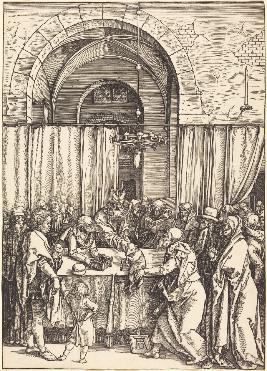 Odrzucona ofiara Joachima autorstwa Albrecht Dürer