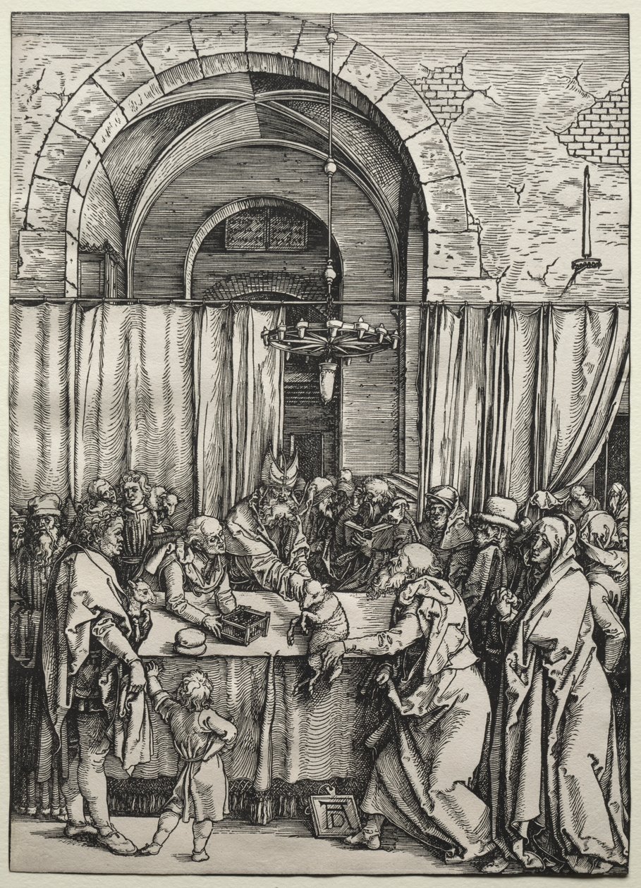 Ofiara Joachima odrzucona przez arcykapłana autorstwa Albrecht Dürer