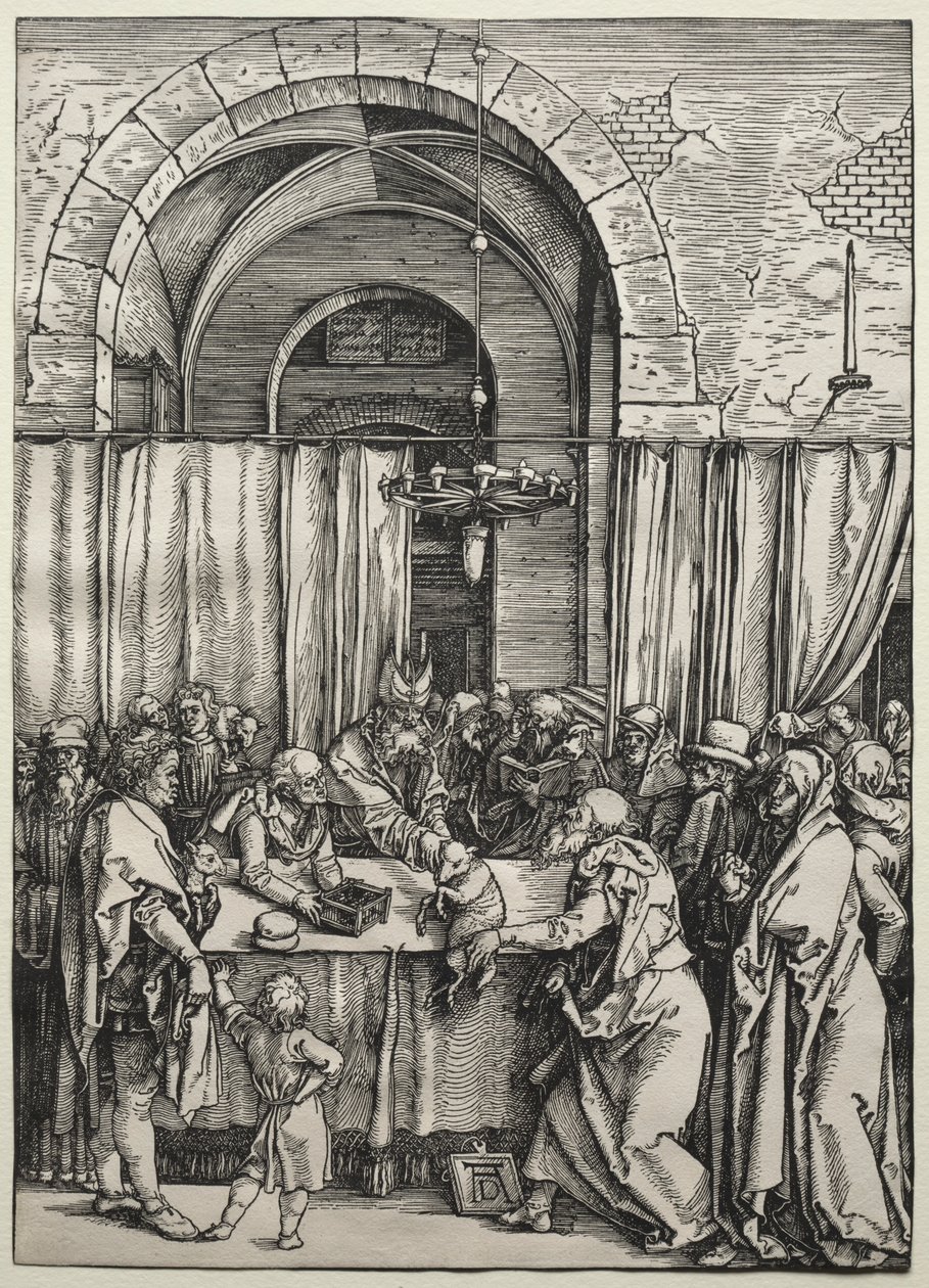 Ofiara Joachima odrzucona przez arcykapłana 1504-1505. autorstwa Albrecht Dürer