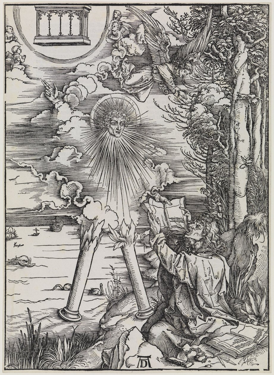 Johannes, pochłaniający książkę / „Potężny Anioł” autorstwa Albrecht Dürer