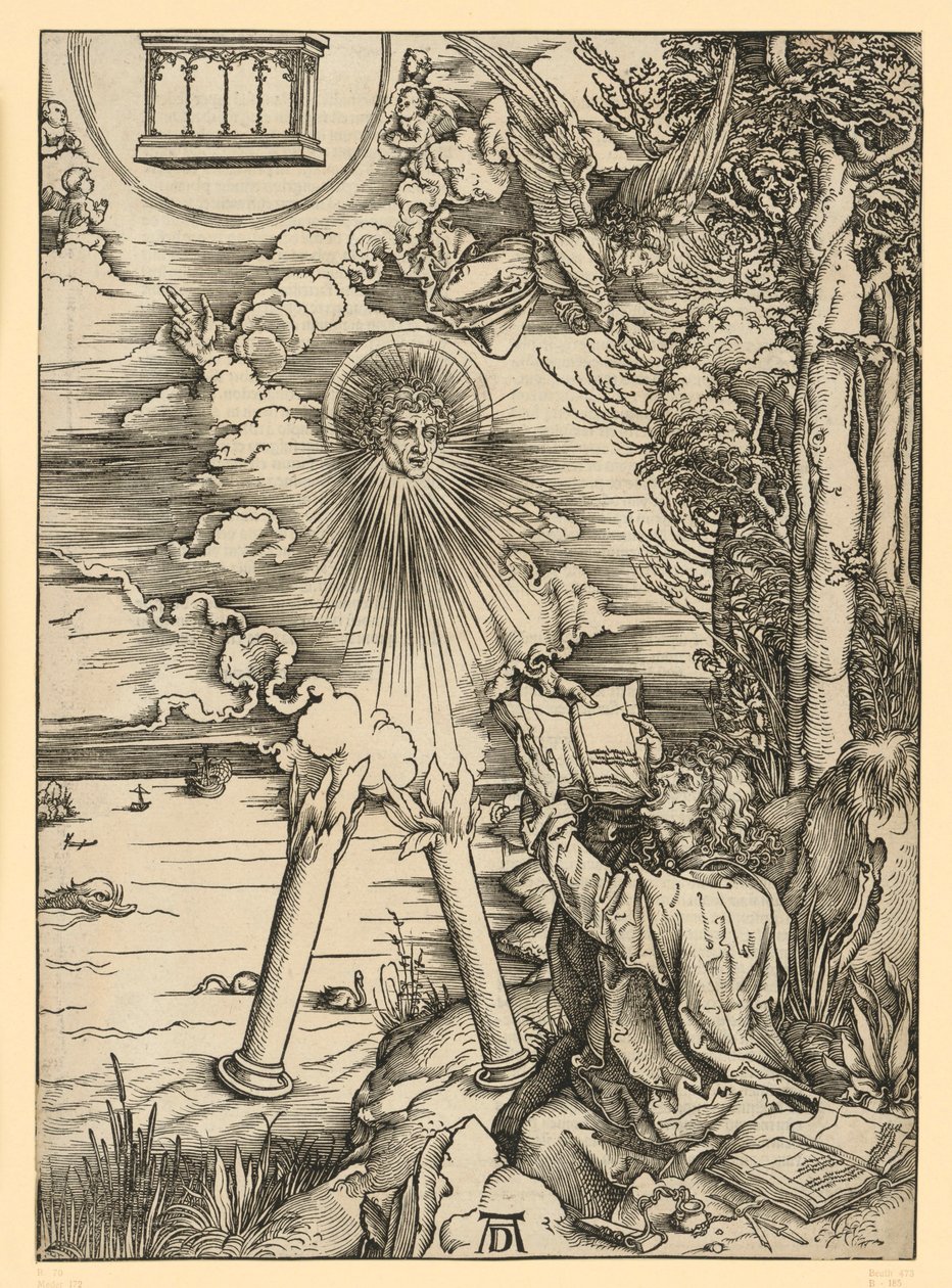 Jan pożera księgę (Apokalipsa) autorstwa Albrecht Dürer