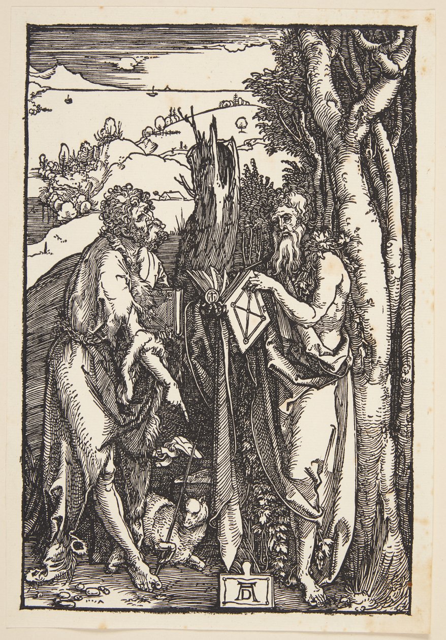 Jana Chrzciciela i św. Onufrego na pustyni autorstwa Albrecht Dürer