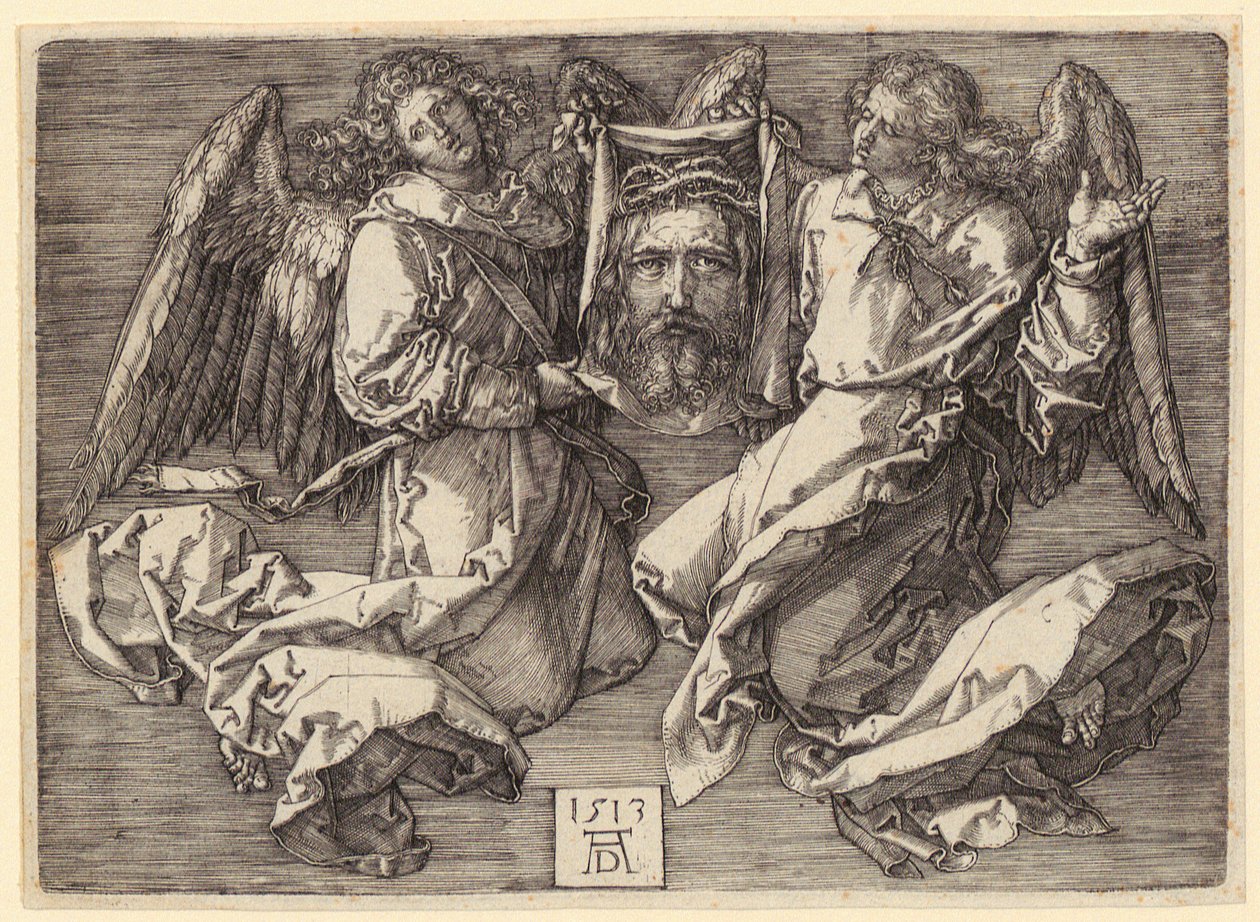 Dziewica z opaską we włosach w aureoli na sierpie księżyca autorstwa Albrecht Dürer