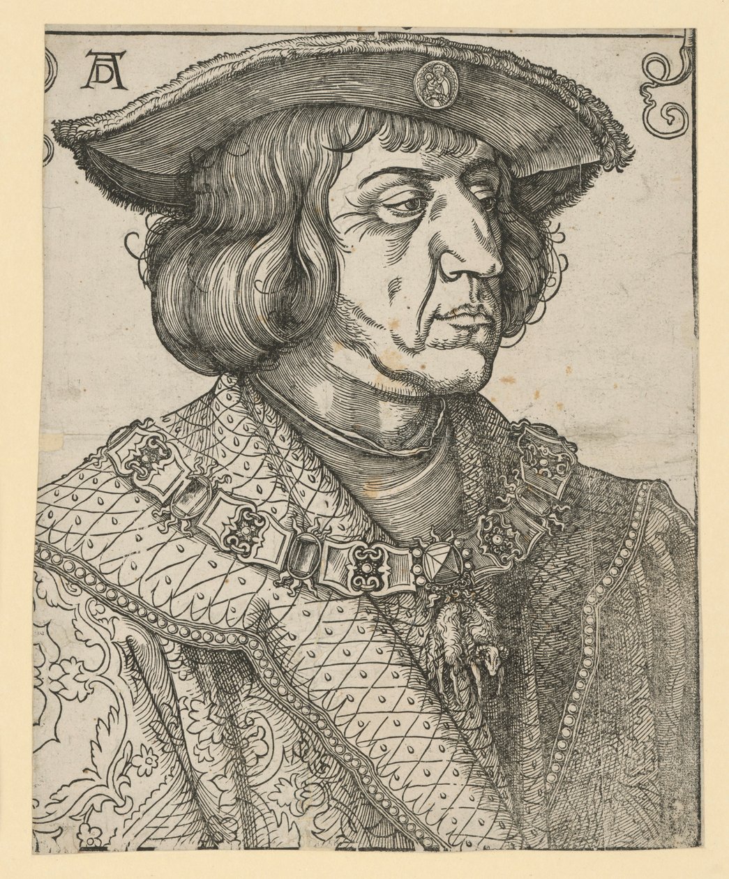 Cesarz Maksymilian I. autorstwa Albrecht Dürer