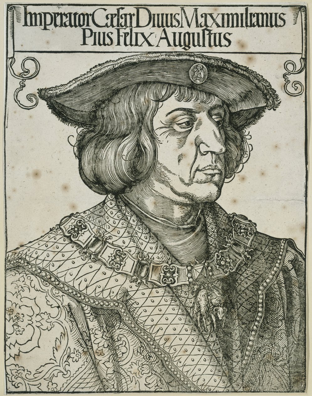 Cesarz Maksymilian I autorstwa Albrecht Dürer