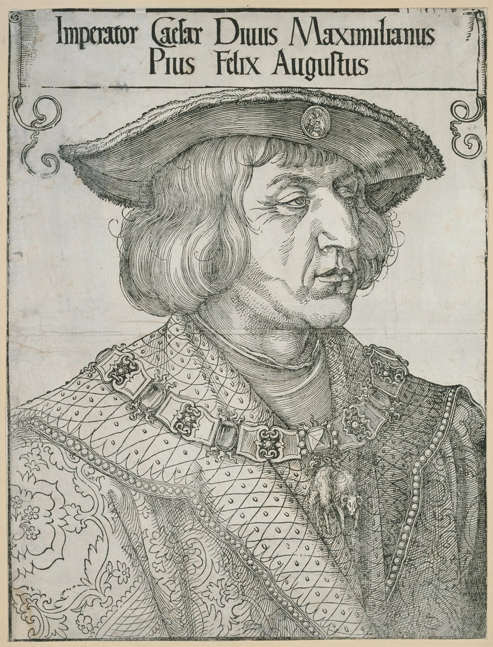 Cesarz Maksymilian I autorstwa Albrecht Dürer