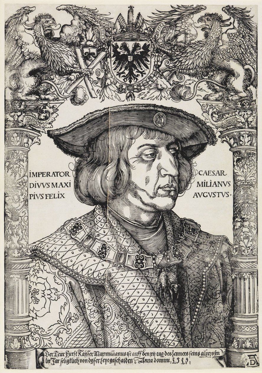 Cesarz Maksymilian I autorstwa Albrecht Dürer