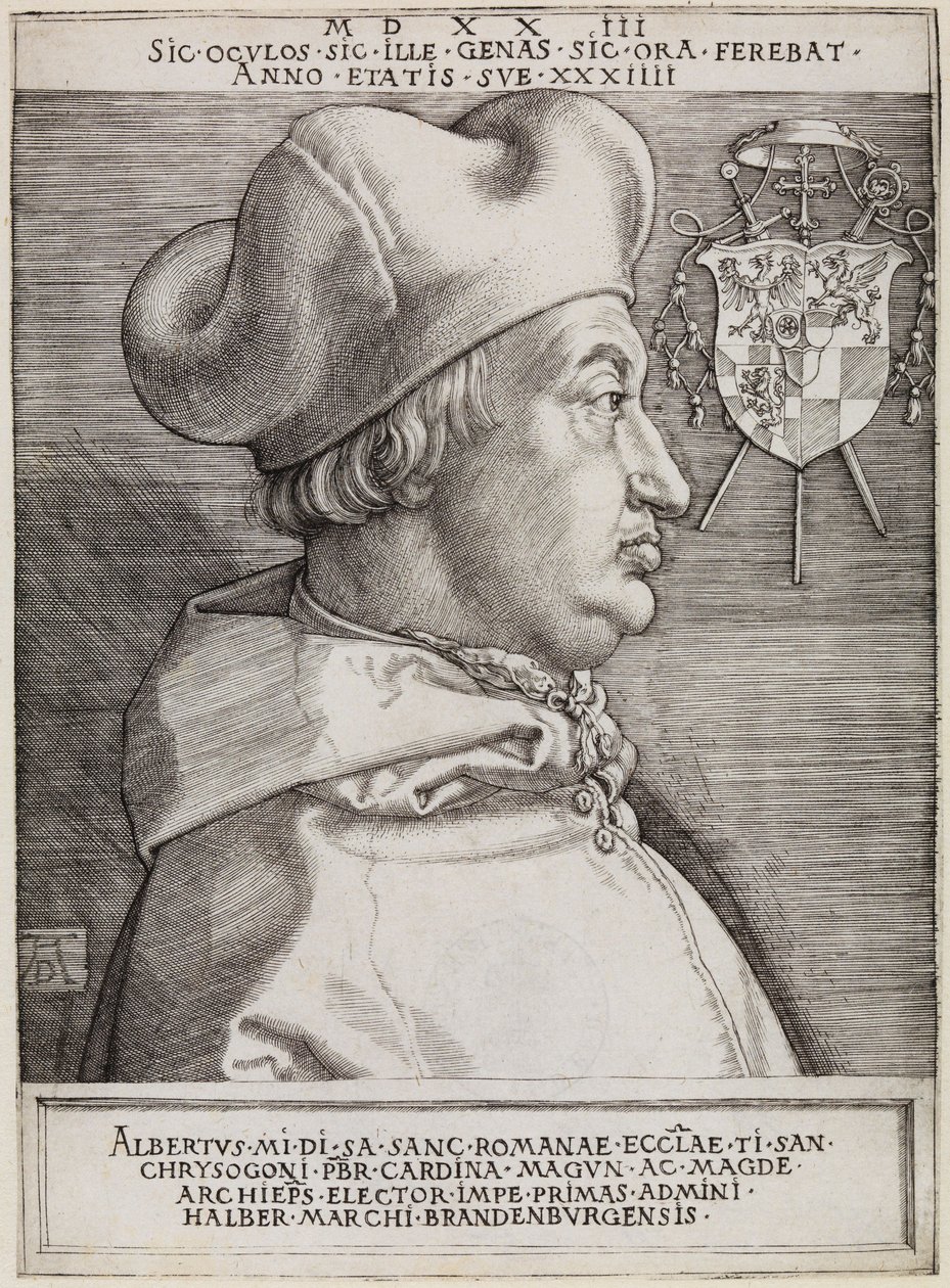 Kardynał Albrecht z Brandenburgii (Wielki Kardynał) autorstwa Albrecht Dürer
