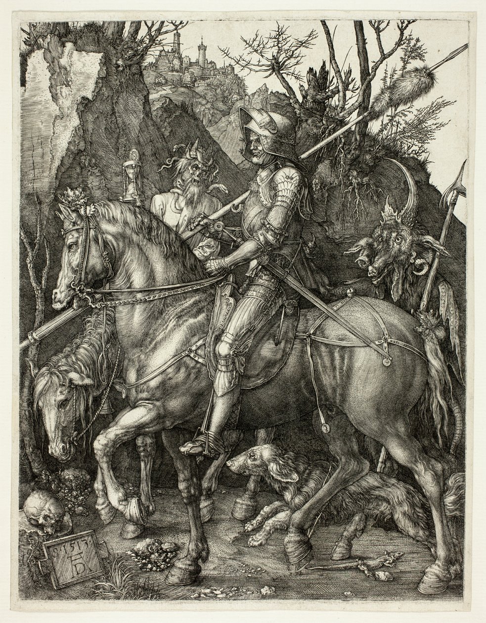 Rycerz, Śmierć i Diabeł autorstwa Albrecht Dürer