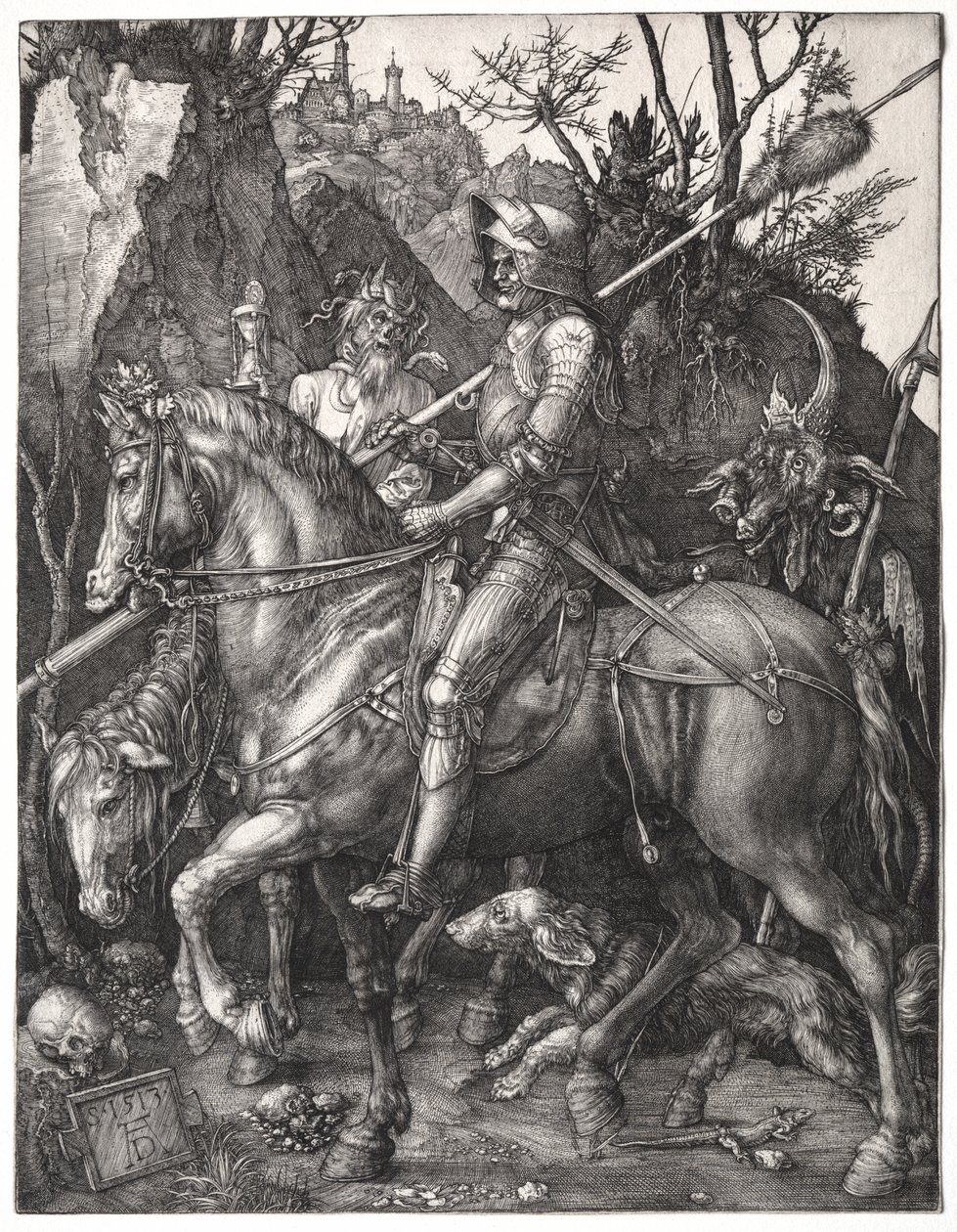 Rycerz, Śmierć i Diabeł autorstwa Albrecht Dürer