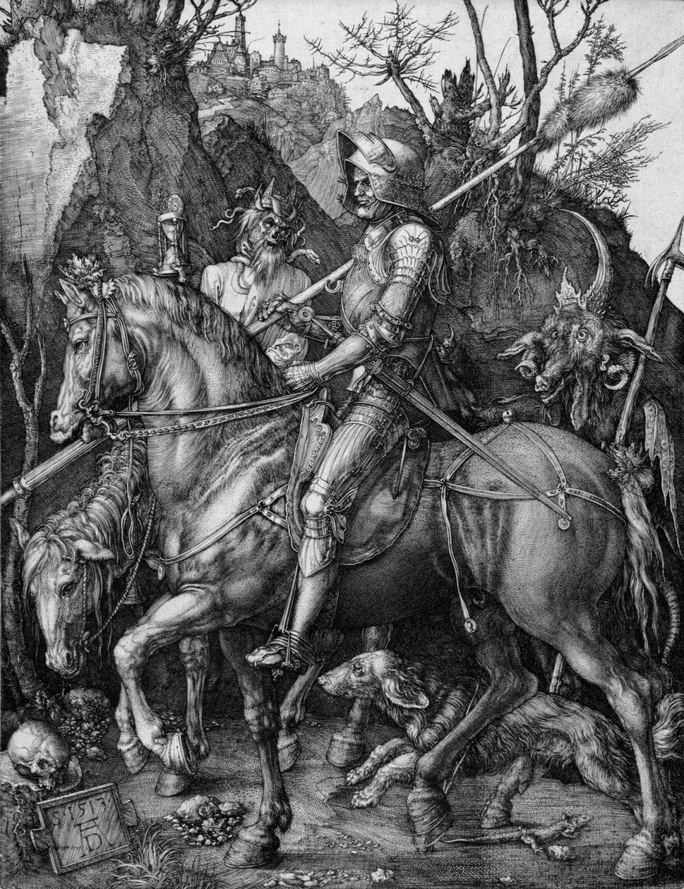 Rycerz, Śmierć i Diabeł autorstwa Albrecht Dürer
