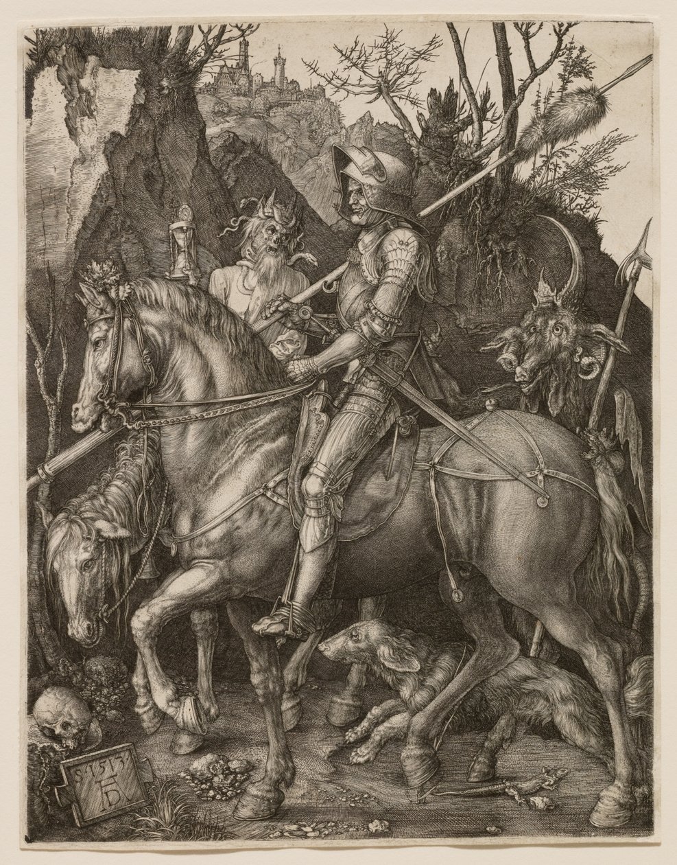 Rycerz, Śmierć i Diabeł autorstwa Albrecht Dürer