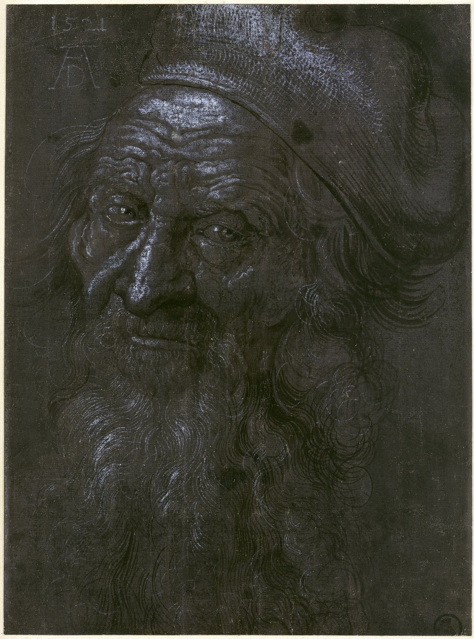 Głowa 93-letniego starca autorstwa Albrecht Dürer