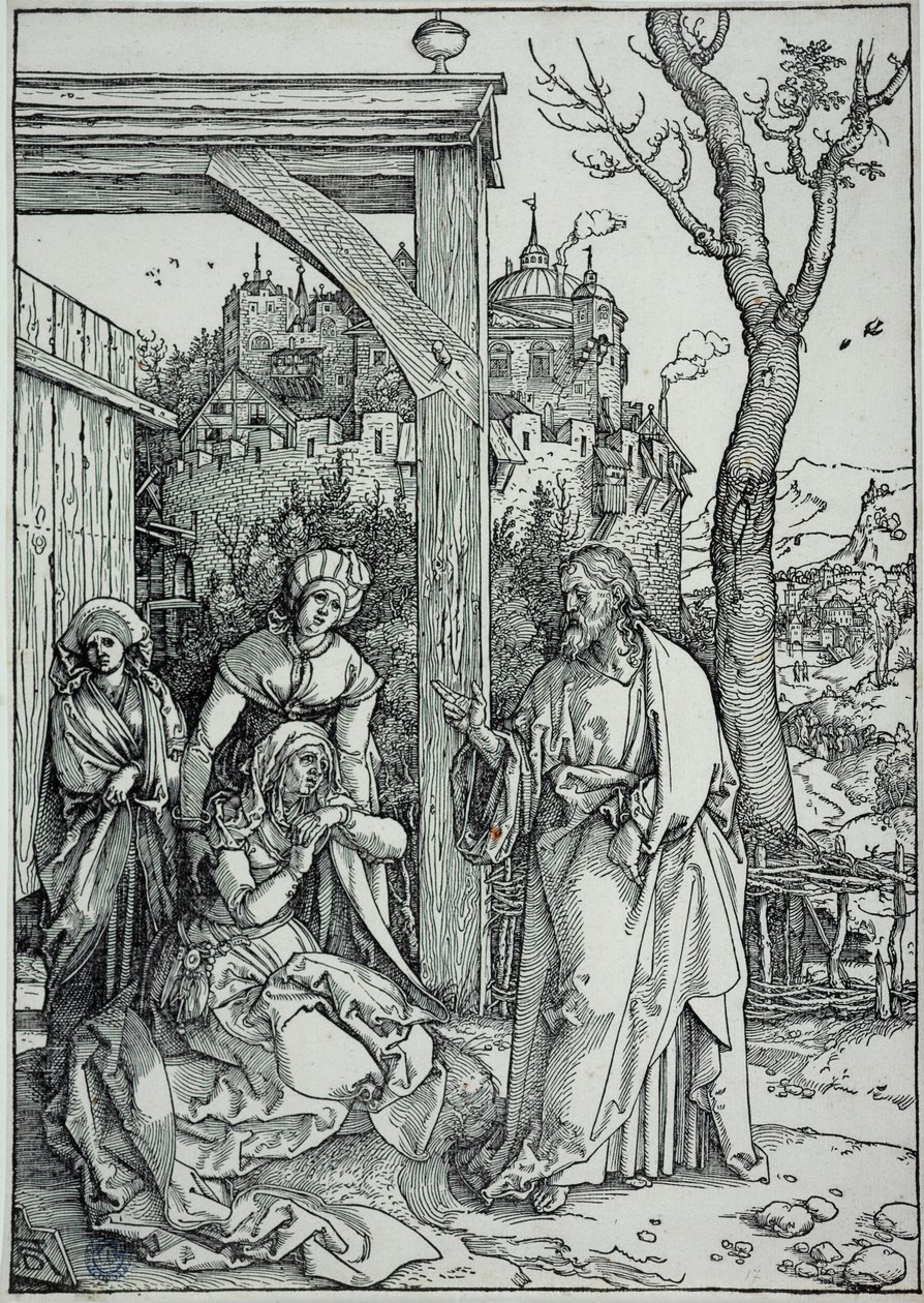Życie Matki Bożej: Jezus żegna się ze swoją matką (Bartsch 92) autorstwa Albrecht Dürer