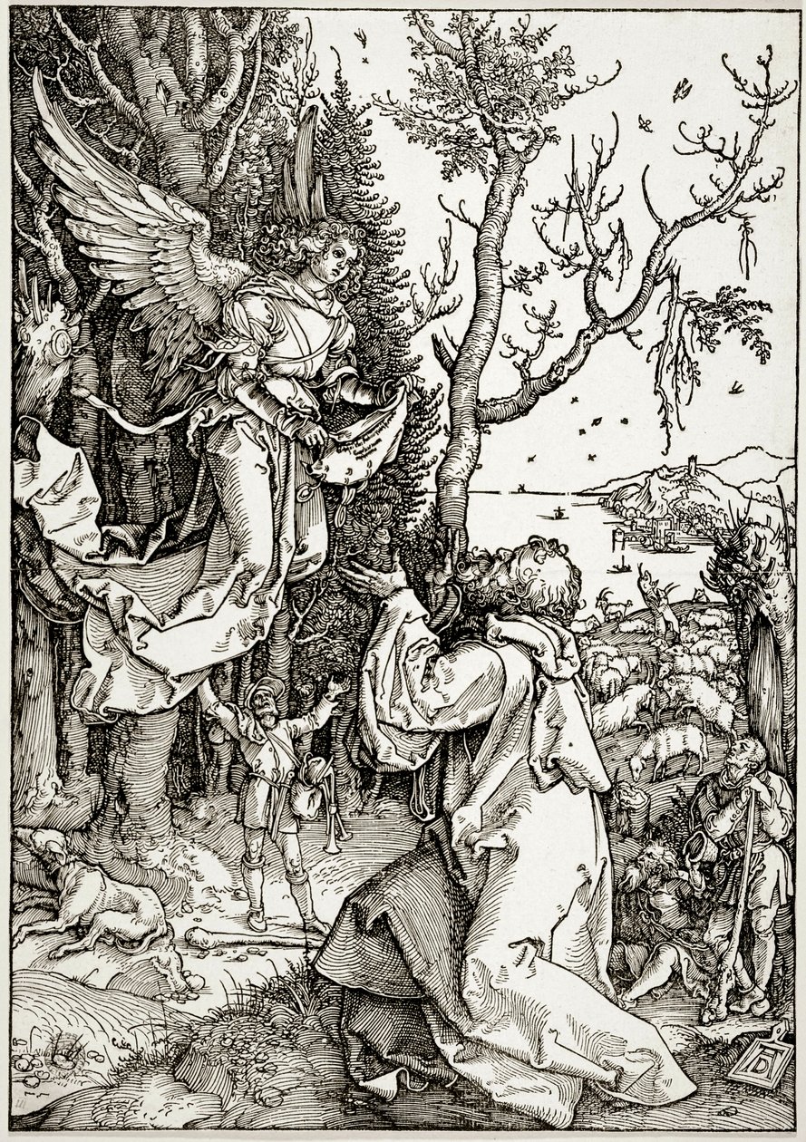 Życie Marii Panny: Joachim i anioł (Bartsch 78) autorstwa Albrecht Dürer