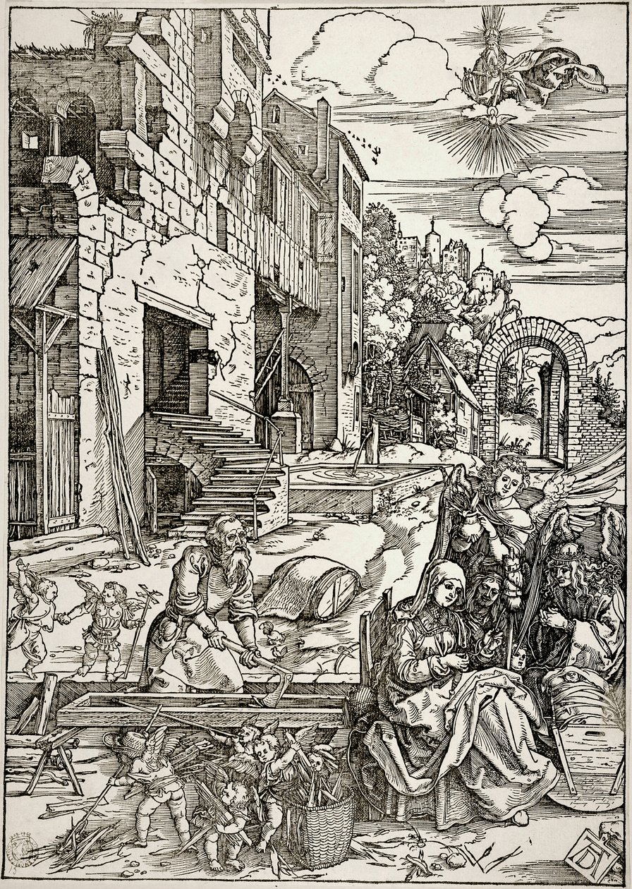 Życie Marii Panny: Pobyt Świętej Rodziny w Egipcie (Bartsch 90) autorstwa Albrecht Dürer