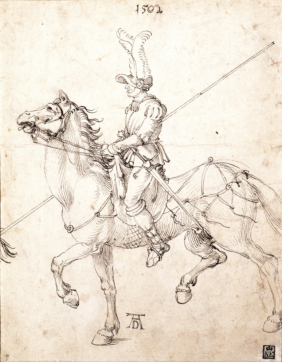 Ułan na koniu autorstwa Albrecht Dürer