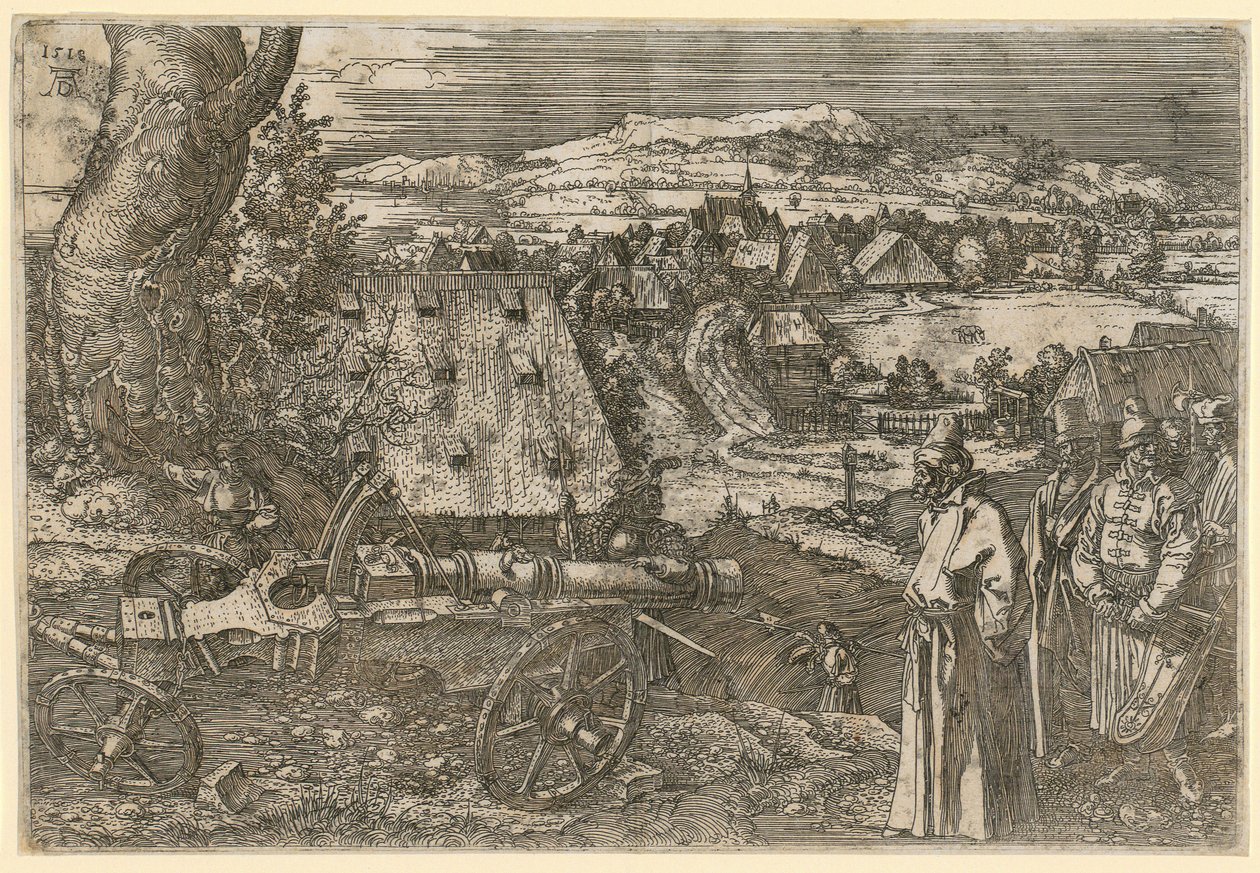 Krajobraz z armatą autorstwa Albrecht Dürer