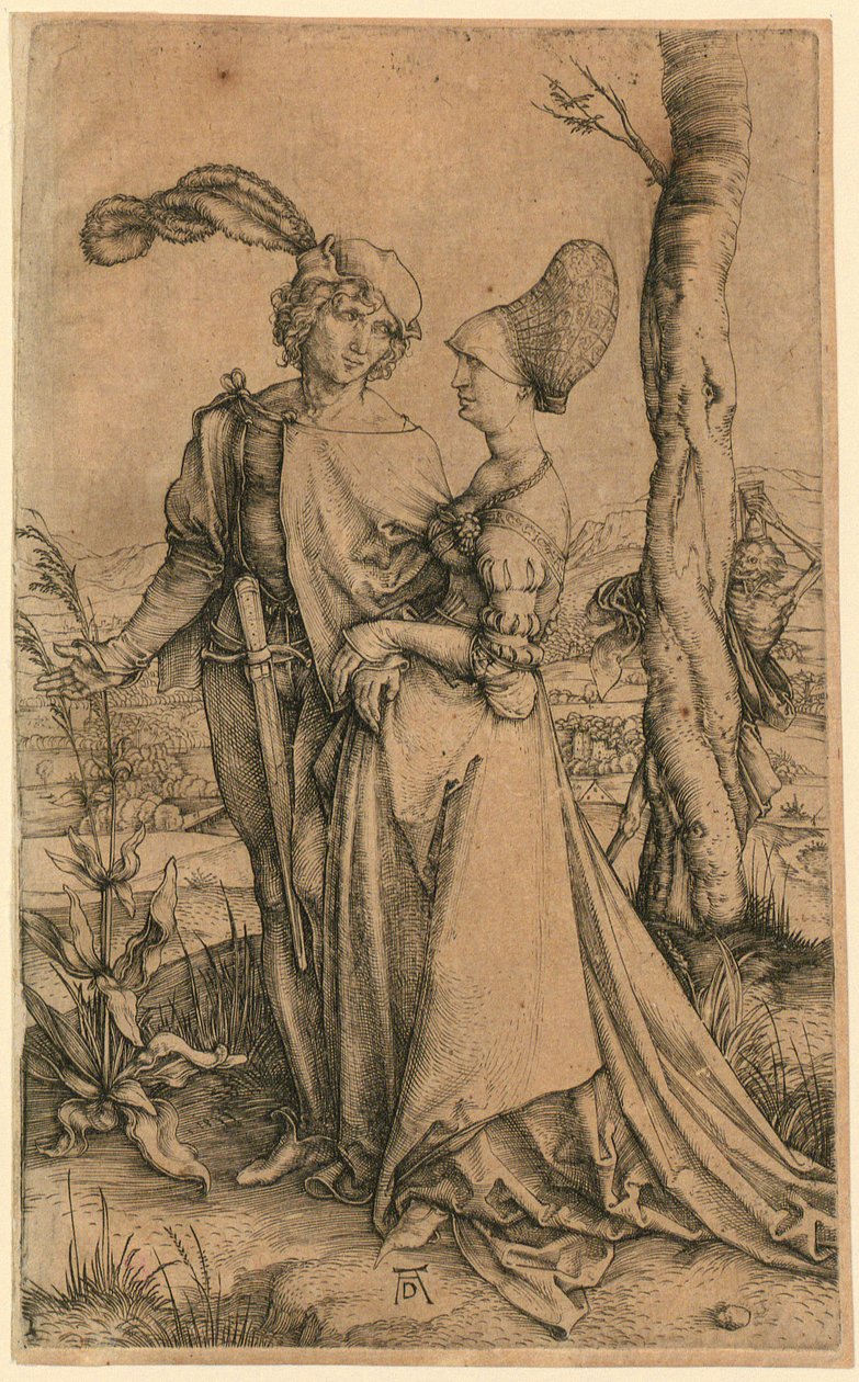 Para kochanków i śmierć autorstwa Albrecht Dürer