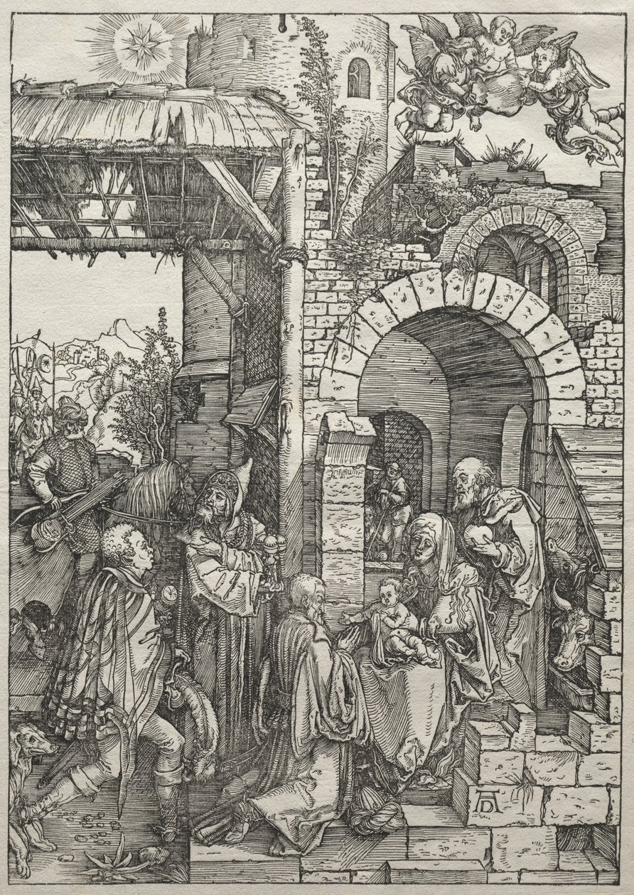Życie Dziewicy: Adoracja Trzech Króli autorstwa Albrecht Dürer