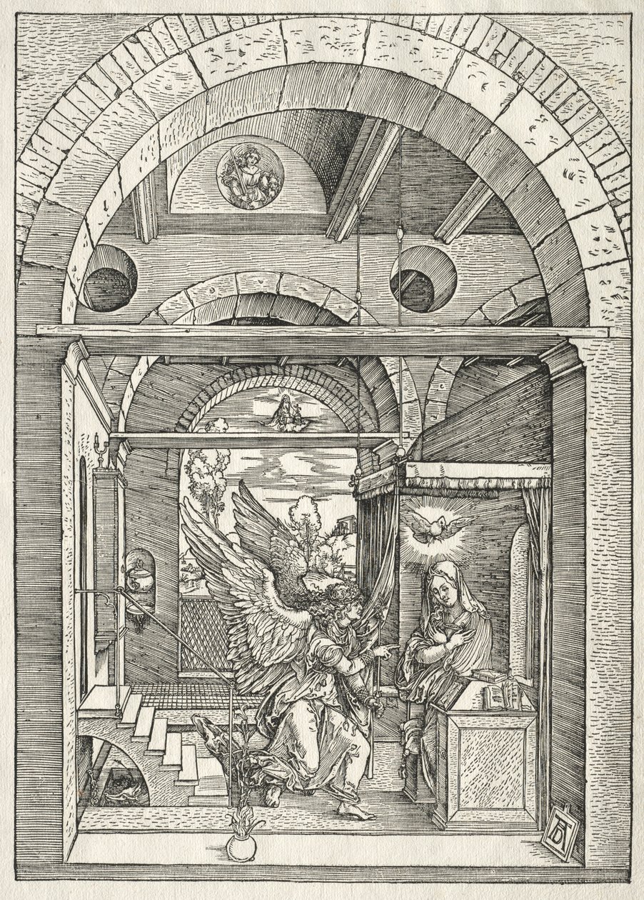 Życie Dziewicy: Zwiastowanie, 1504-1505. autorstwa Albrecht Dürer