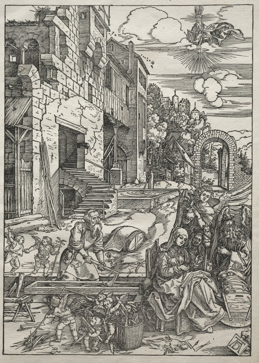 Życie Dziewicy: Odpoczynek w Egipcie, 1504-1505. autorstwa Albrecht Dürer