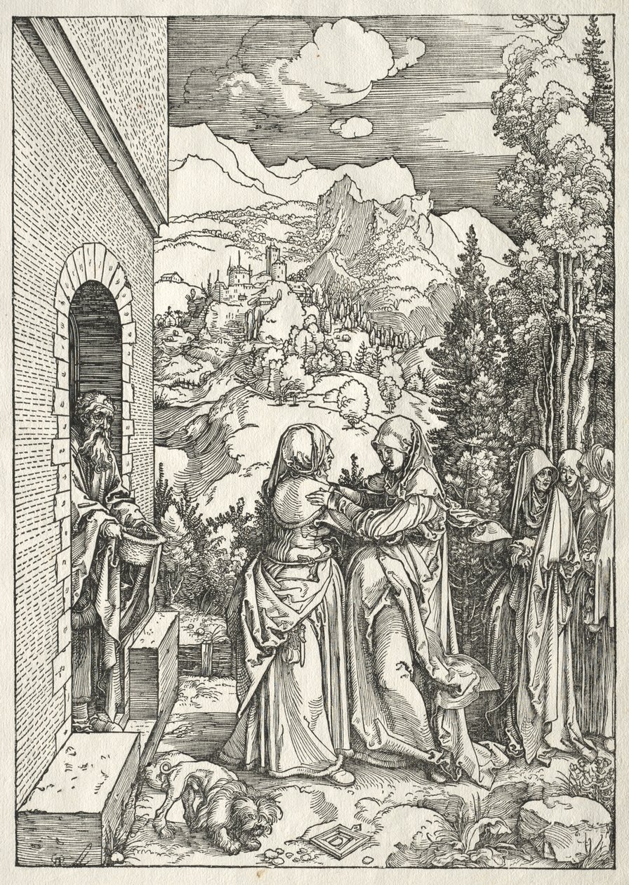 Życie Dziewicy: Nawiedzenie, 1504-1505. autorstwa Albrecht Dürer