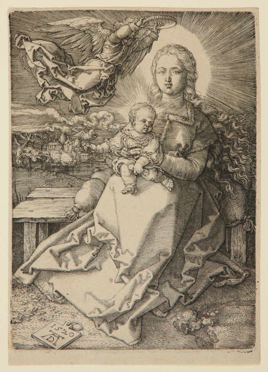 Madonna koronowana przez anioła autorstwa Albrecht Dürer