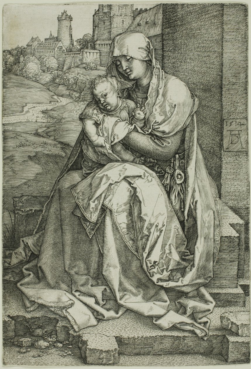 Madonna przy ścianie autorstwa Albrecht Dürer