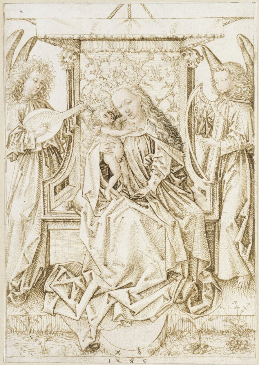 Madonna z grającymi aniołami autorstwa Albrecht Dürer